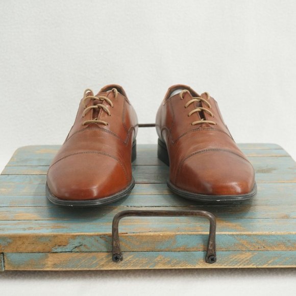 Cole Haan Air Mens Dress Shoes Oxfords Cap Toe Brown Leather Lace Up Size 13M main image 9